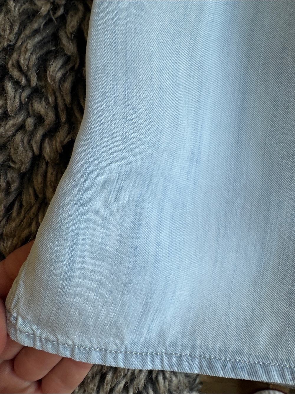 Rails Light Blue Ruffle Collar Button-Up Top - Picture 6 of 13